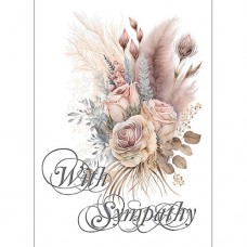 FLORAL BEAUTIES GREETING CARD Pampas Rose 2